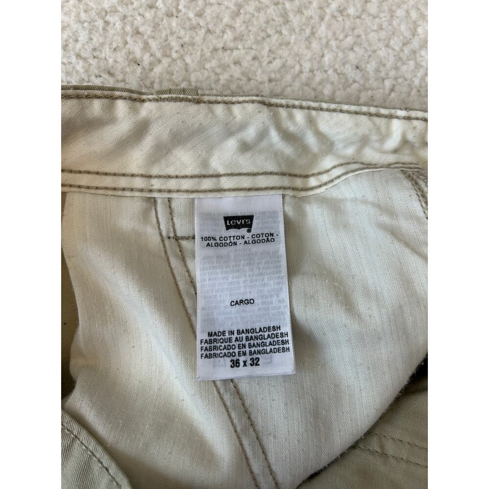Levi's Men's Cargo Loose Straight Pants Sz 36x32 Khaki Pockets Gorpcore Utility - Picture 10 of 10